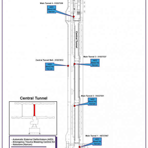 AED map Central Tunnel