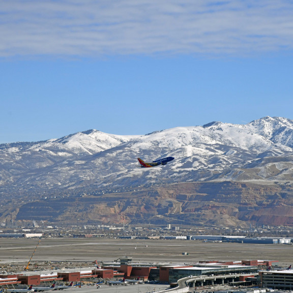 SW Jet Taking Off Looking E 02 28 24