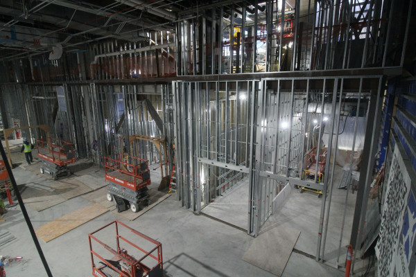 SCE interior framing progress December 2021