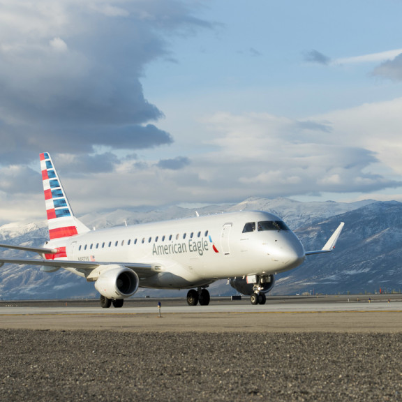 American Plane on runway