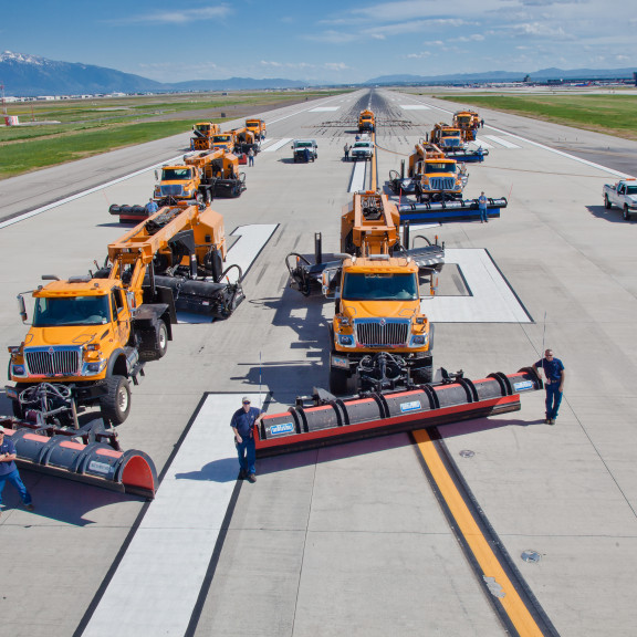 Snow removal crews and equipment