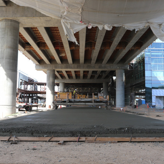 Commercial vehicle roadway paving April 8 2019