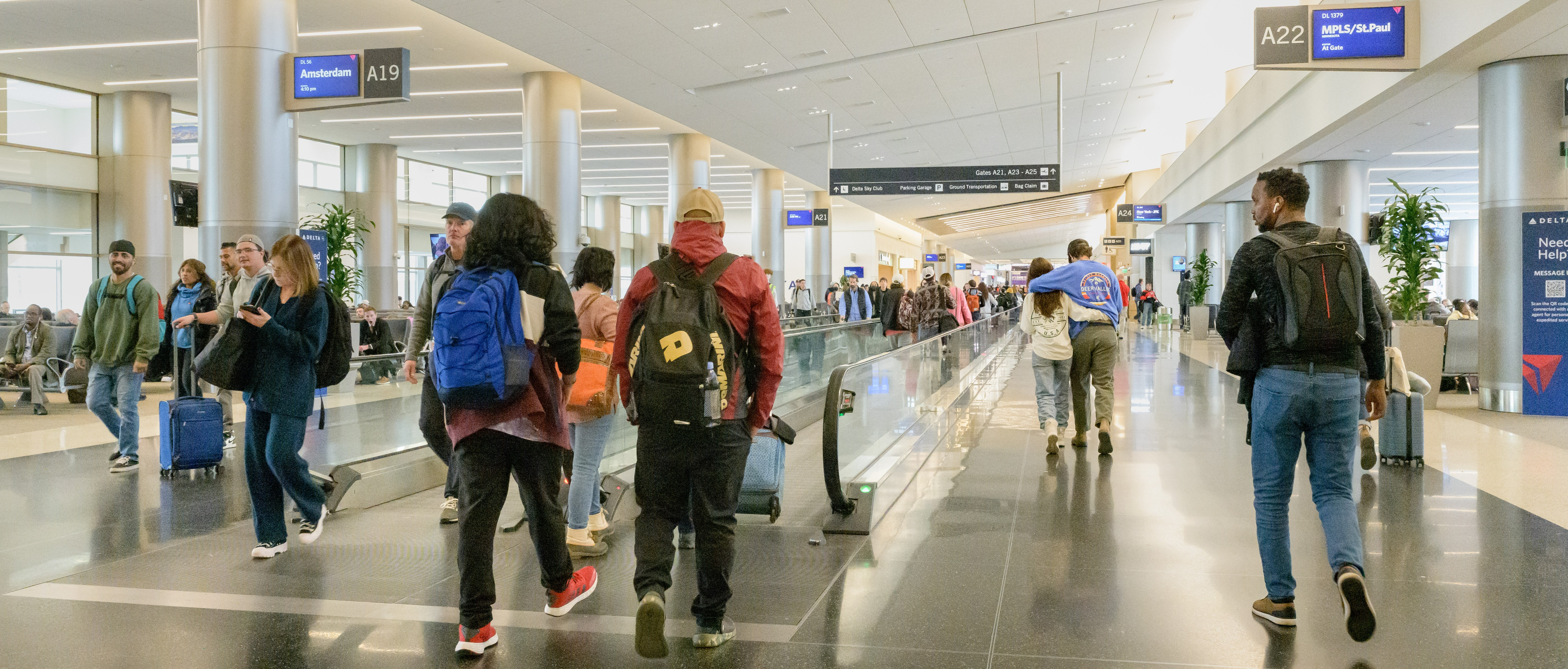 Passengers in Concourse A