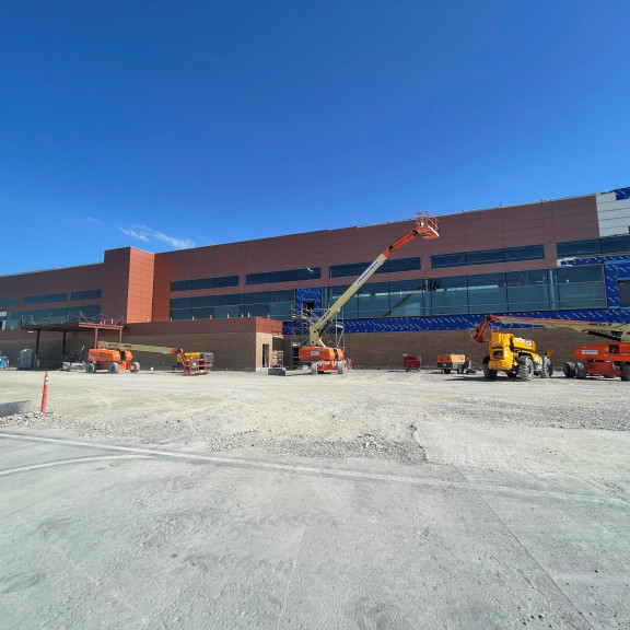 NCE north metal panel install June 2023