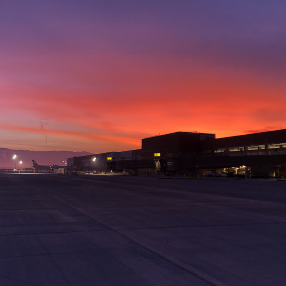 North Concourse sunset December 2019