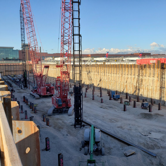 Pile driving for Central Tunnel May 2021