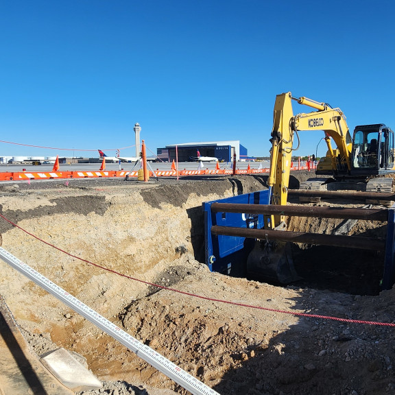 Taxiway H Electrical Vault Excavation April 2026