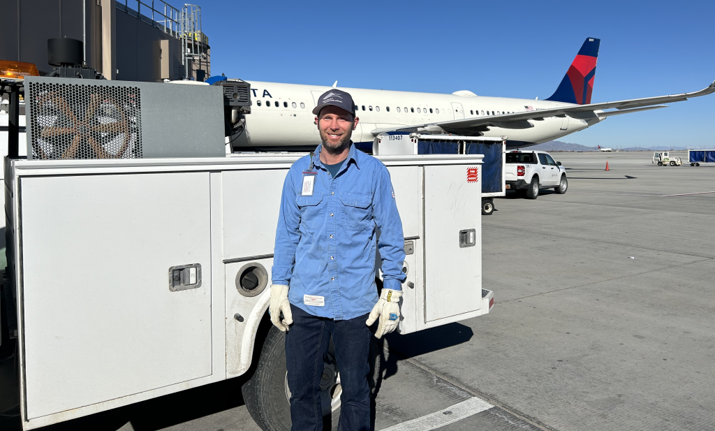 Mike O'Connor, airfield maintenance electrician, is a graduate of SLCDA's apprenticeship program.