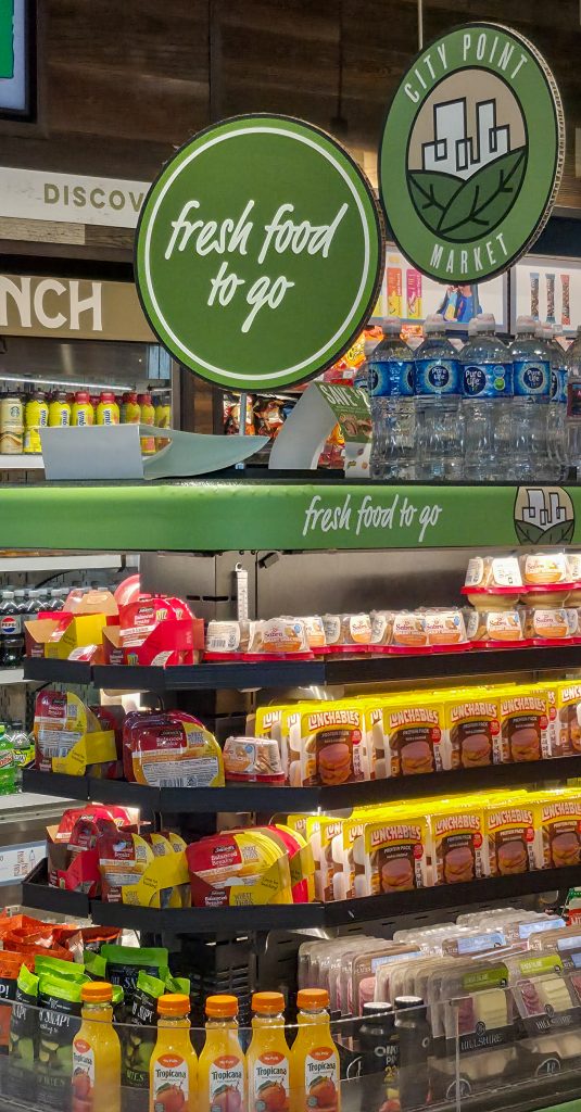 A concessions stand with fresh healthy food to go.