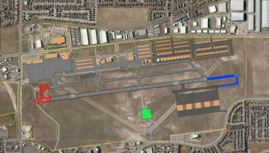 Map showing future location of FAA tower.